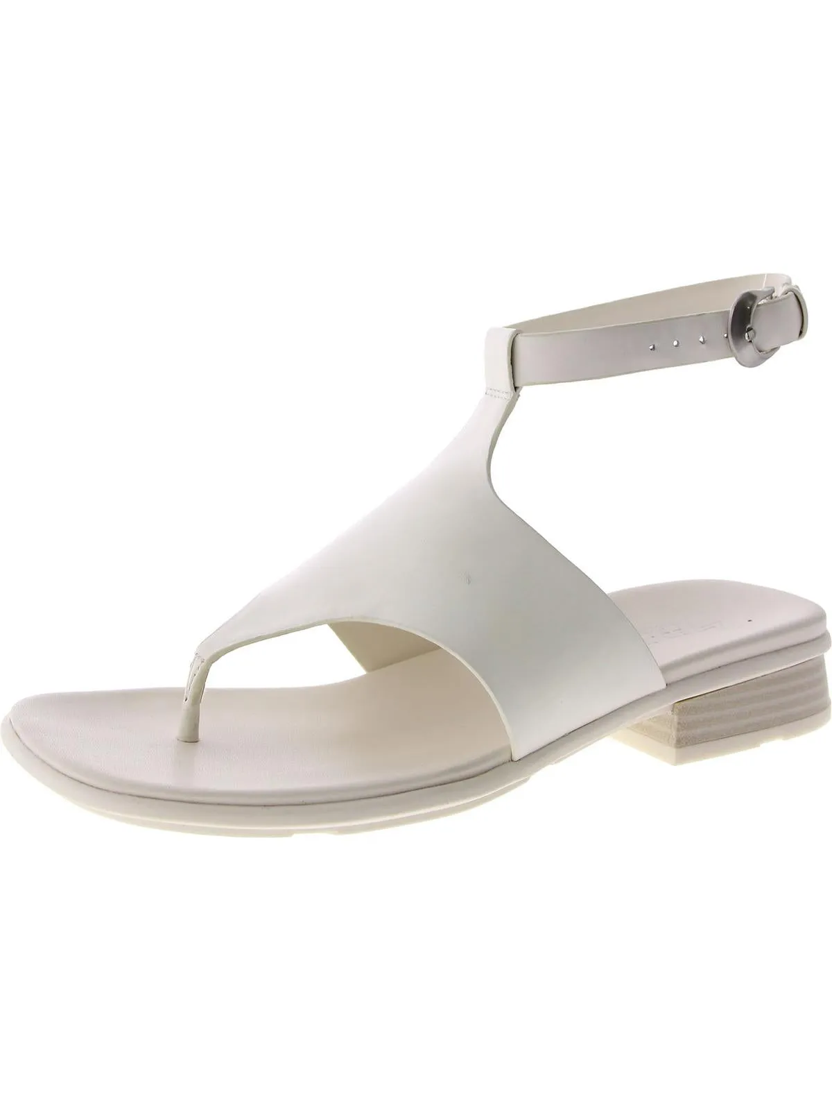 Beck Womens Leather Thong Block Heel