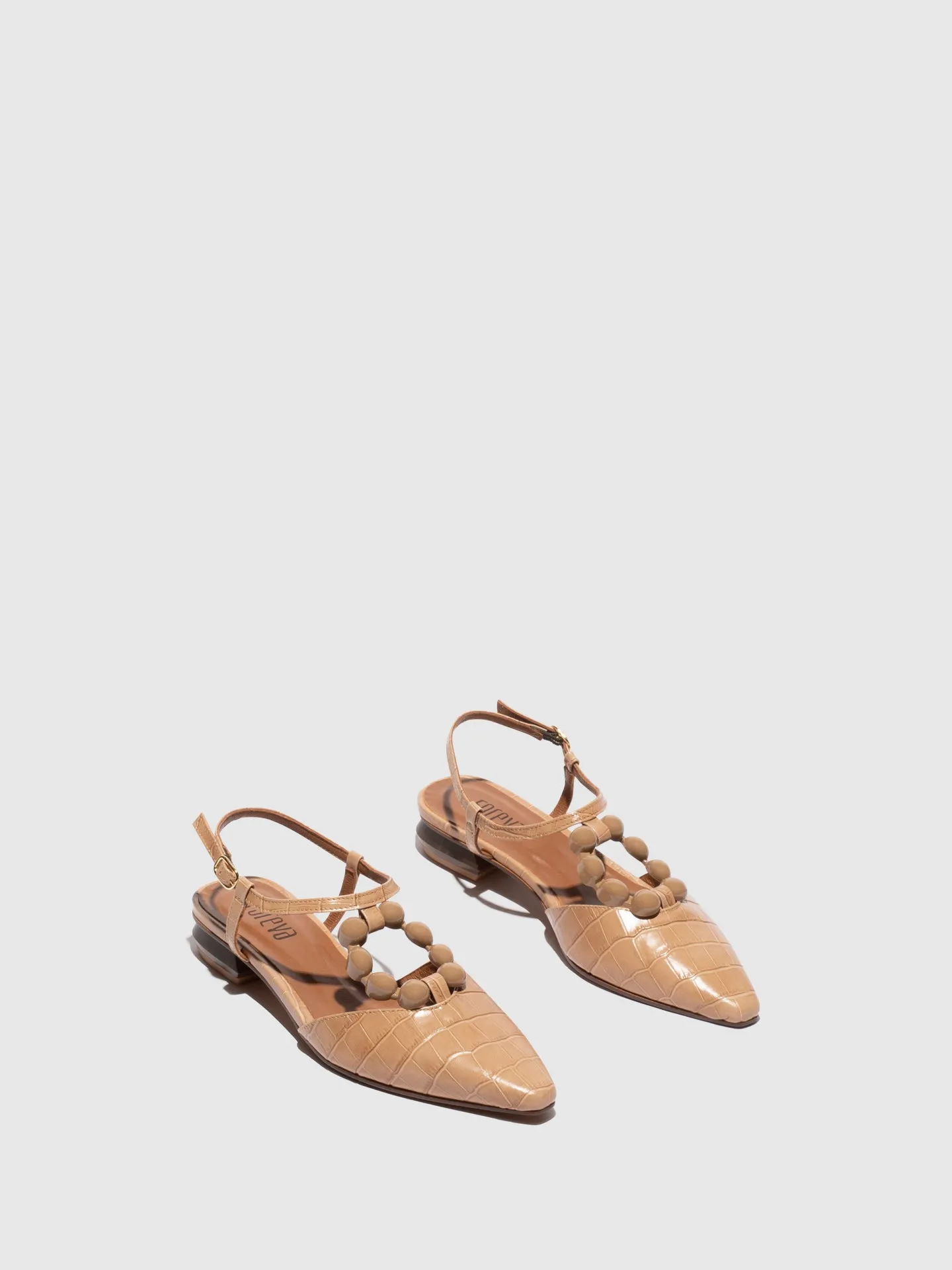 Beige Appliqus Sandals