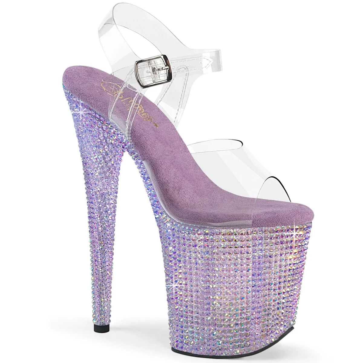 BEJEWELED-808RRS Clear/Lavender Rhinestones