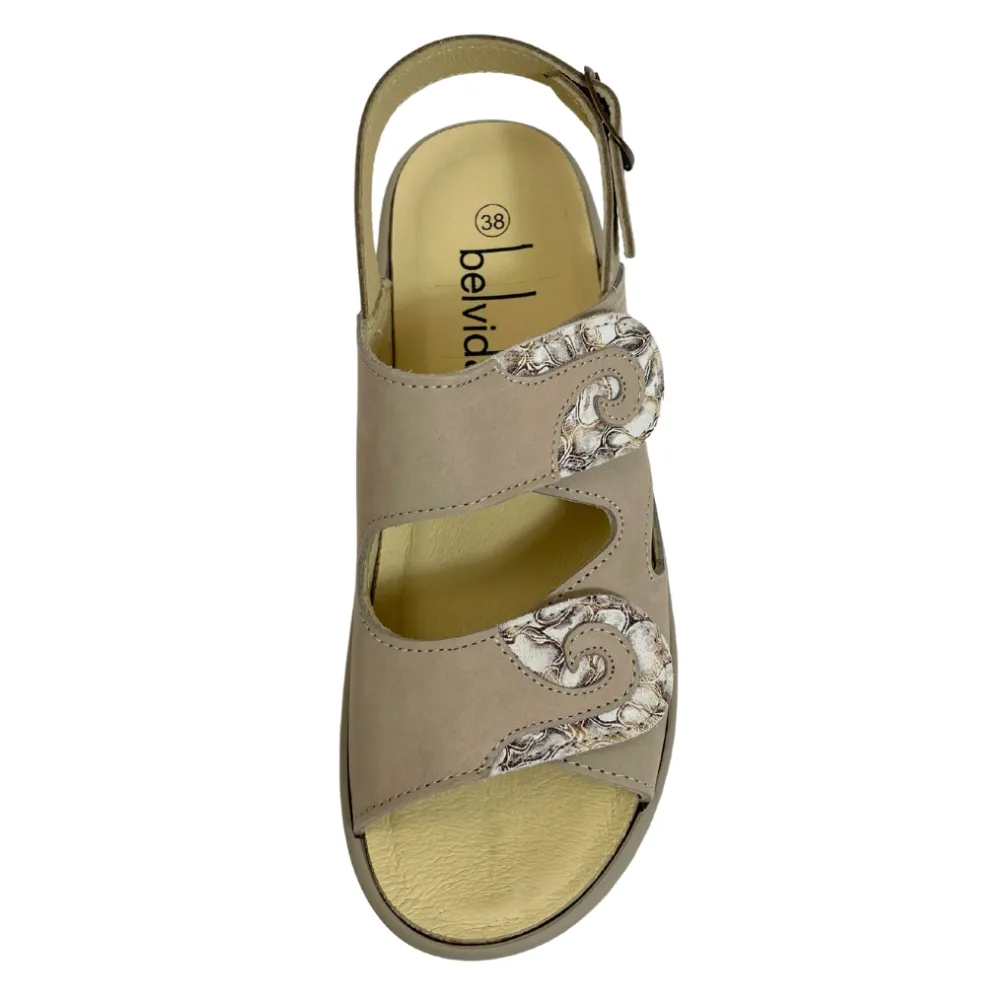 Belvida Portina Cherish Stein/Pearl Sandal (Women's)