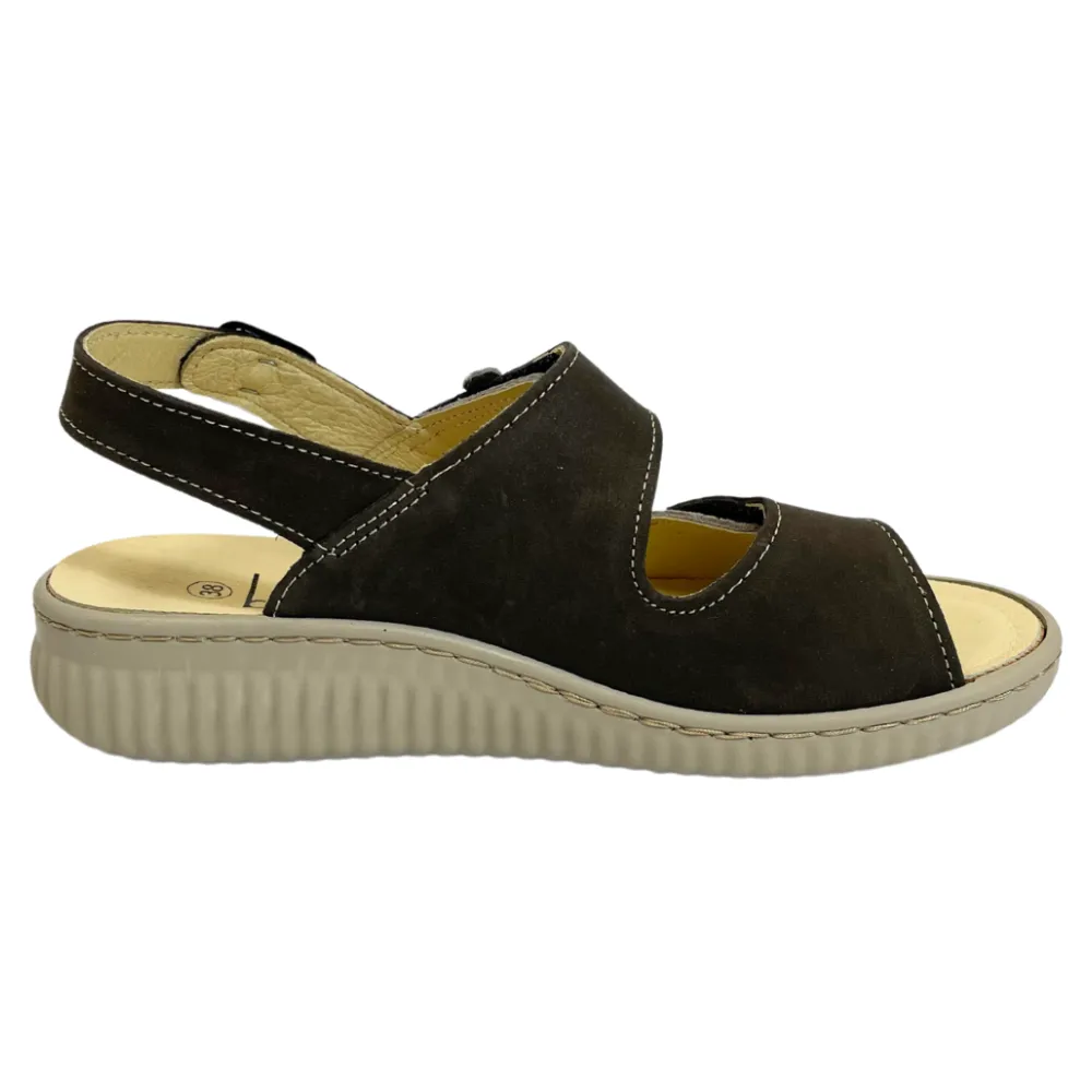 Belvida Portina Claudia Graphite/Cosmos Nubuck Sandal (Women's)