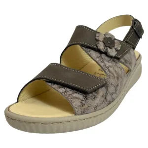 Belvida Portina Claudia Graphite/Cosmos Nubuck Sandal (Women's)