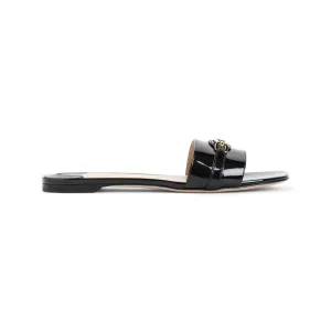 Black Calf Leather Sandals