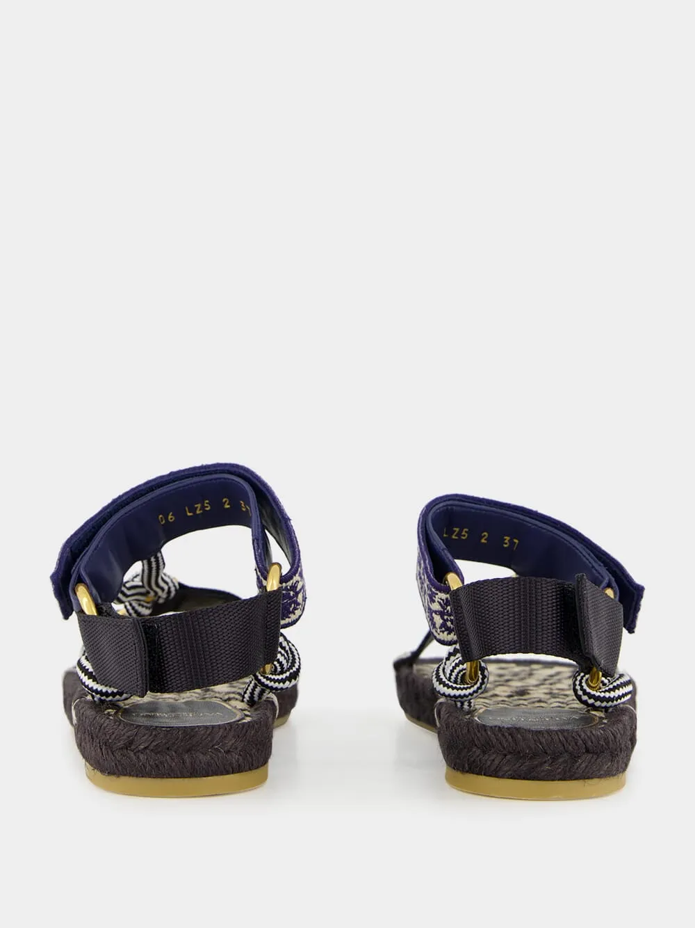 Black Lake Powell Sandal with Grape Embroidery