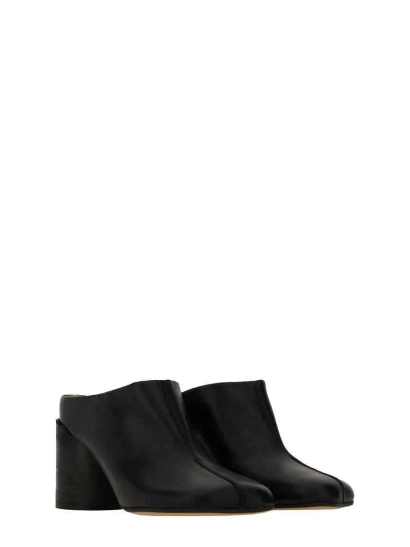 Black Leather Sabot