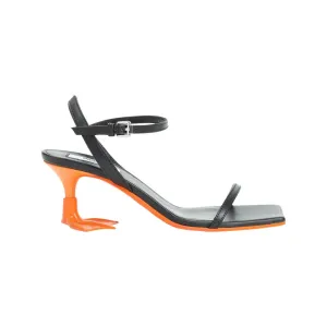 Black Nappa Leather Sandals