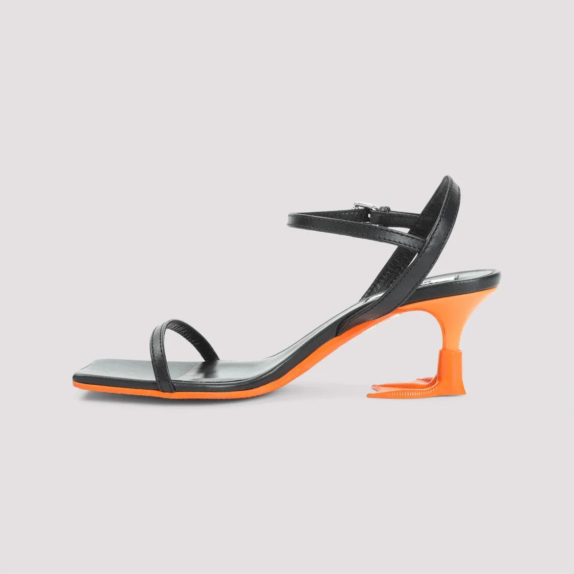 Black Nappa Leather Sandals