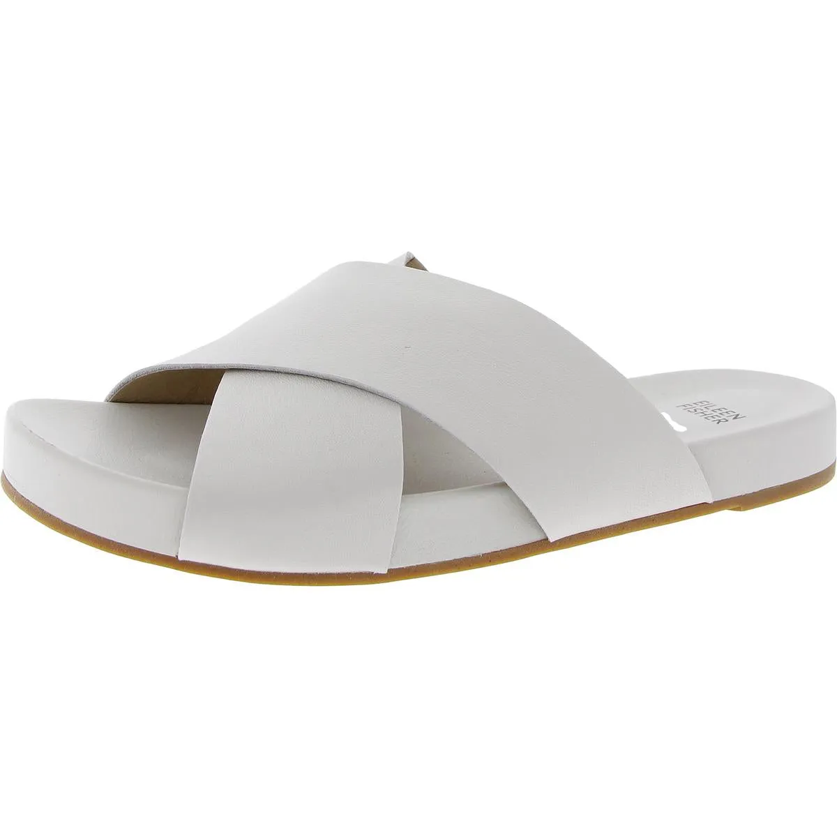 BOND Womens Strappy Manmade Slide Sandals