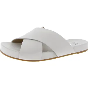 BOND Womens Strappy Manmade Slide Sandals