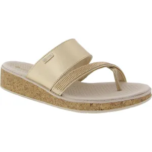 Bora Bright Womens Toe Loop Manmade Slide Sandals