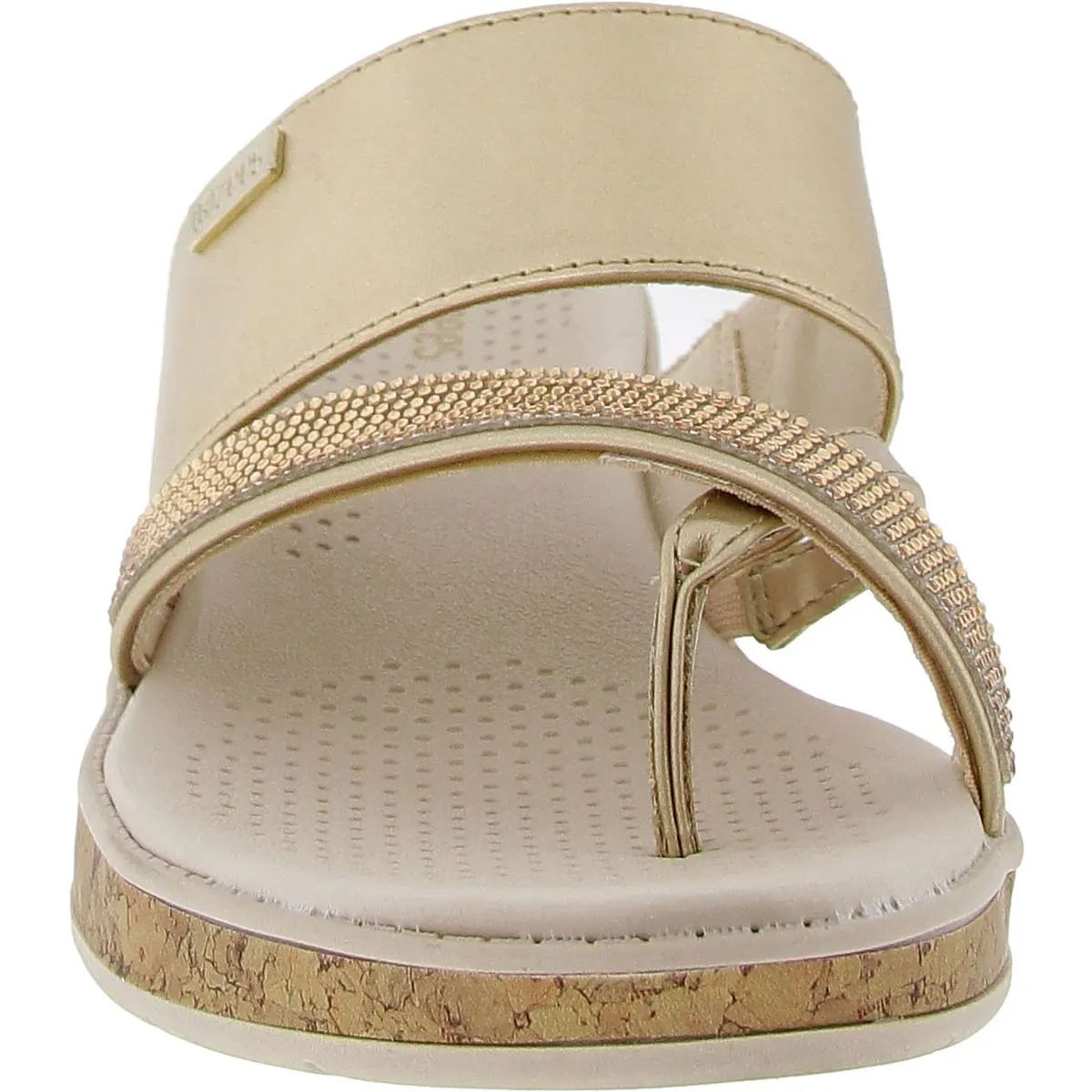 Bora Bright Womens Toe Loop Manmade Slide Sandals