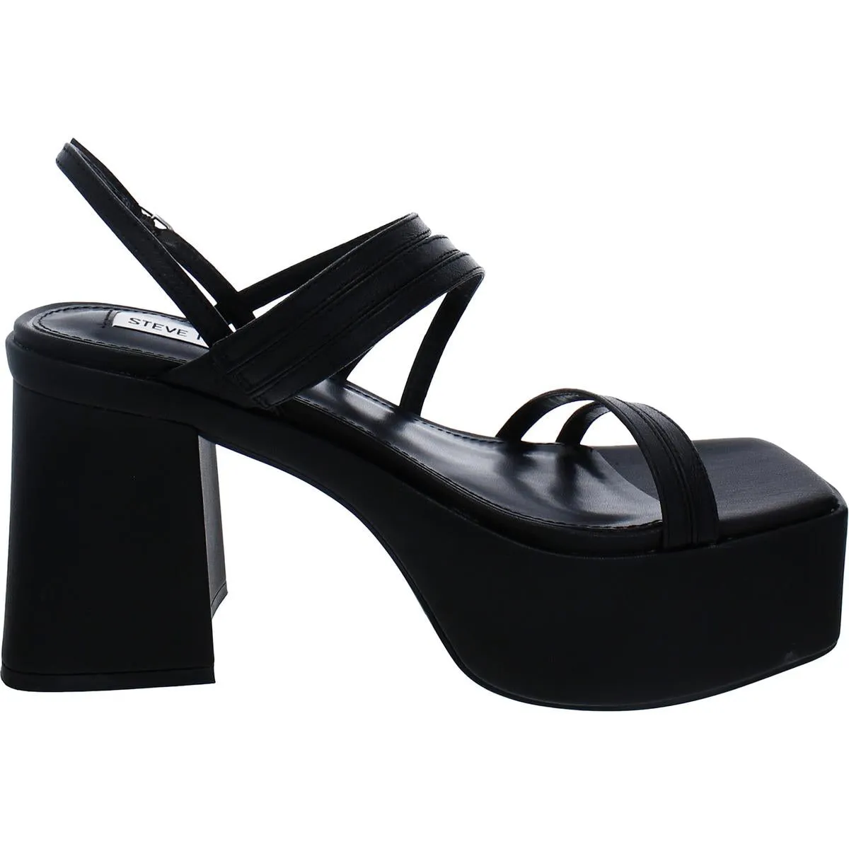 Bossy Womens Leather Ankle Strap Platform Sandals
