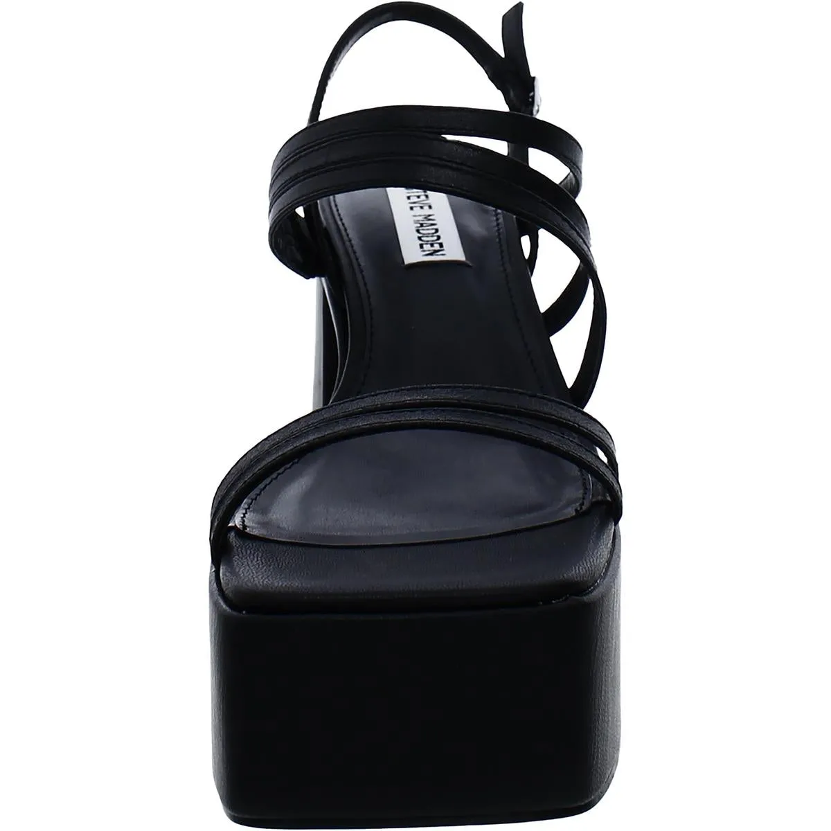 Bossy Womens Leather Ankle Strap Platform Sandals