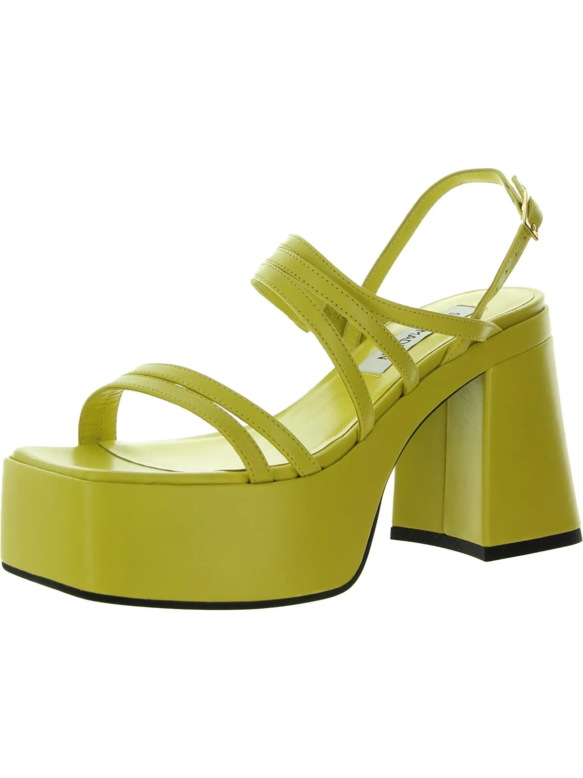 Bossy Womens Leather Ankle Strap Platform Sandals
