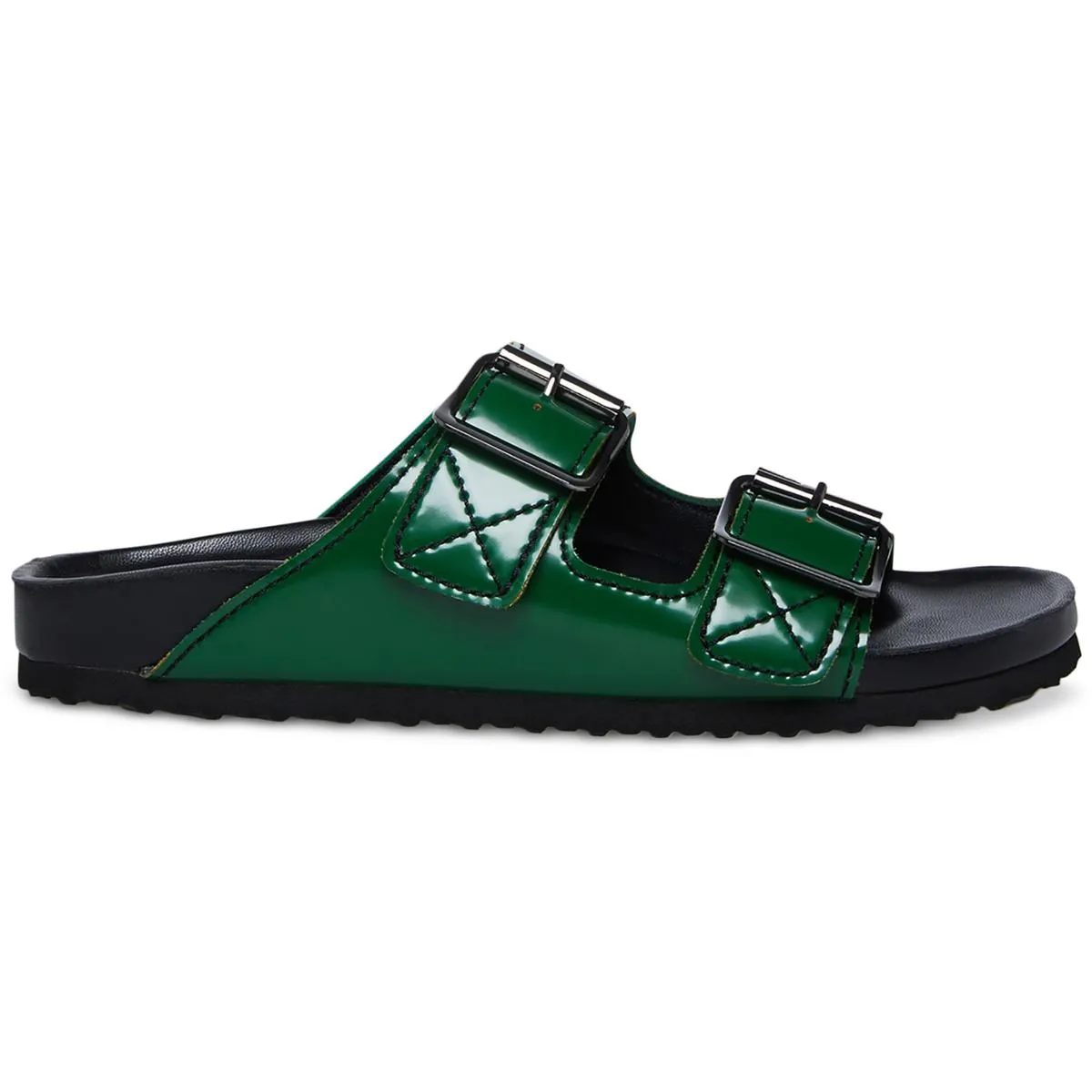 Boxer Womens Patent Leather Summer Slide Sandals