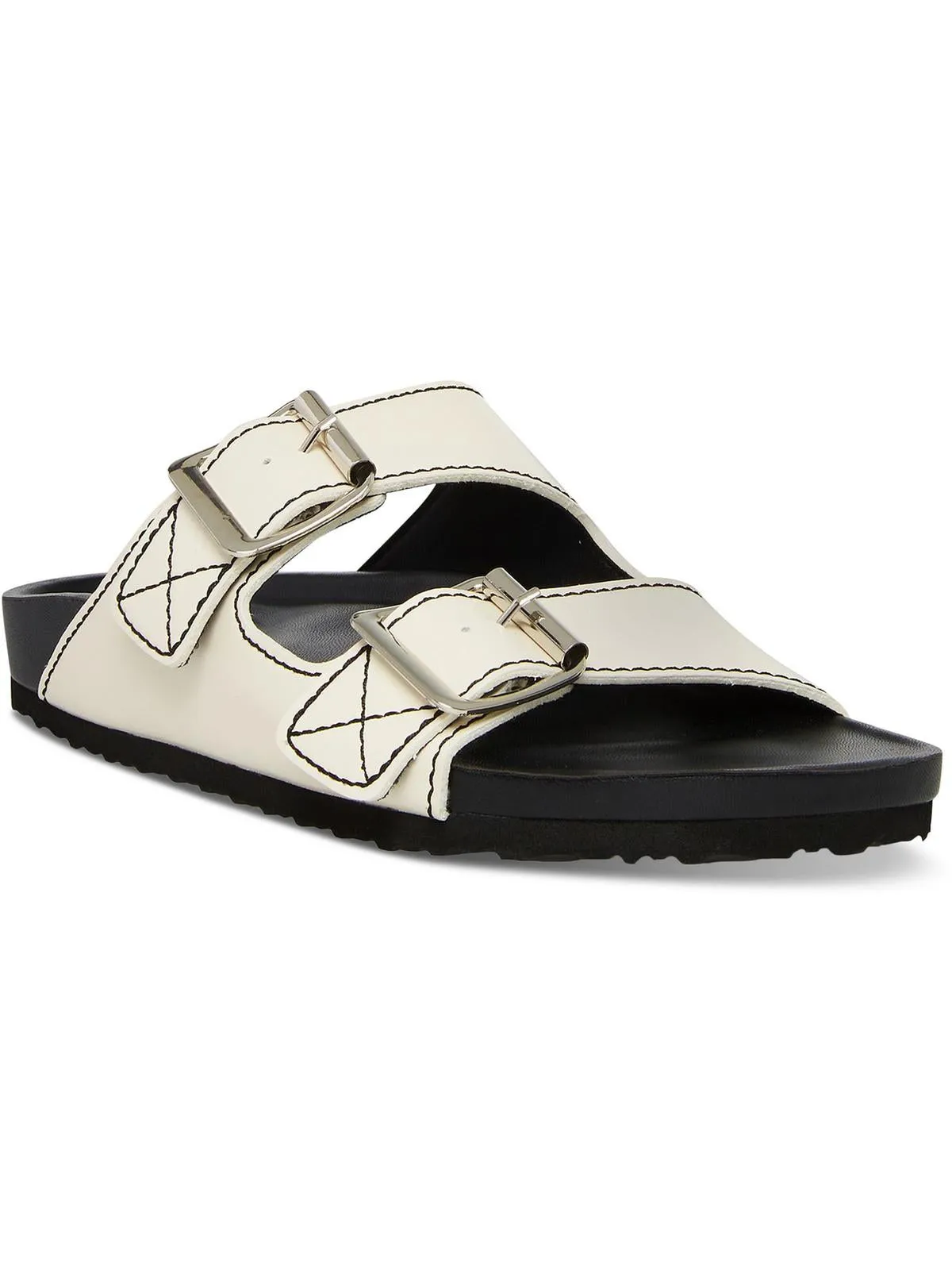 Boxer Womens Patent Leather Summer Slide Sandals