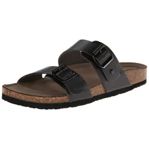 Brando Womens Buckle Cork Slide Sandals