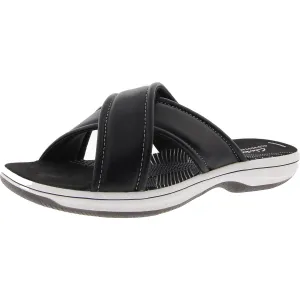 BREEZE SARA Womens Open Back Manmade Slide Sandals