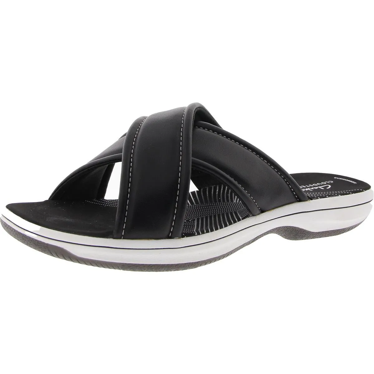 BREEZE SARA Womens Open Back Manmade Slide Sandals