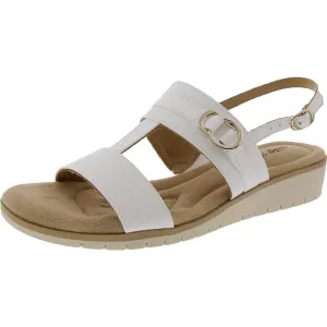 Caddo Womens Embellished Faux Leather Slingback Sandals