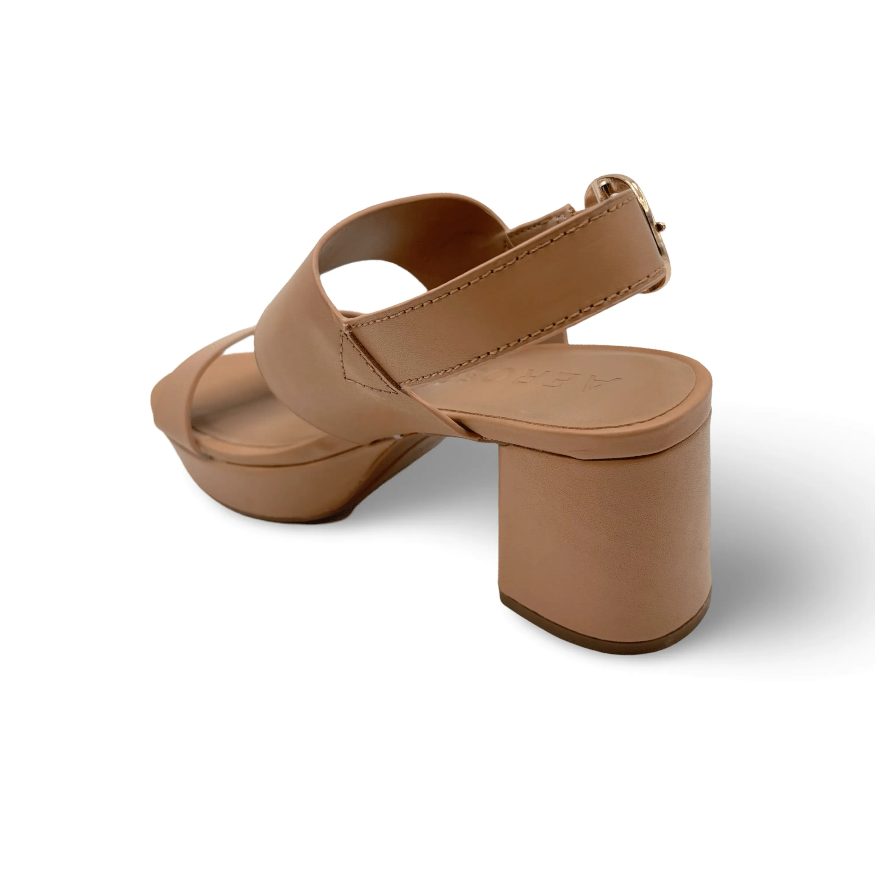 Camera Tan Leather Sandal