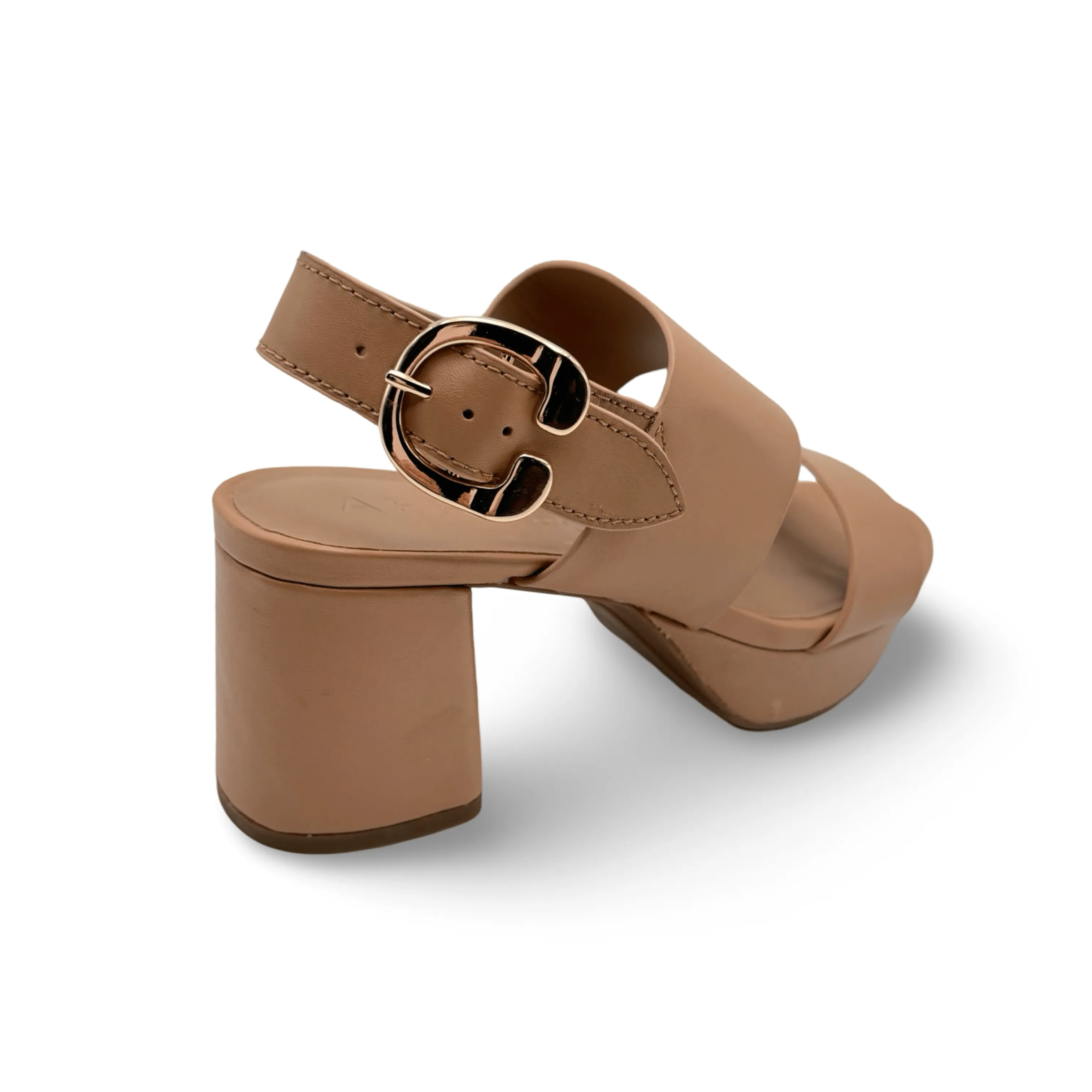 Camera Tan Leather Sandal