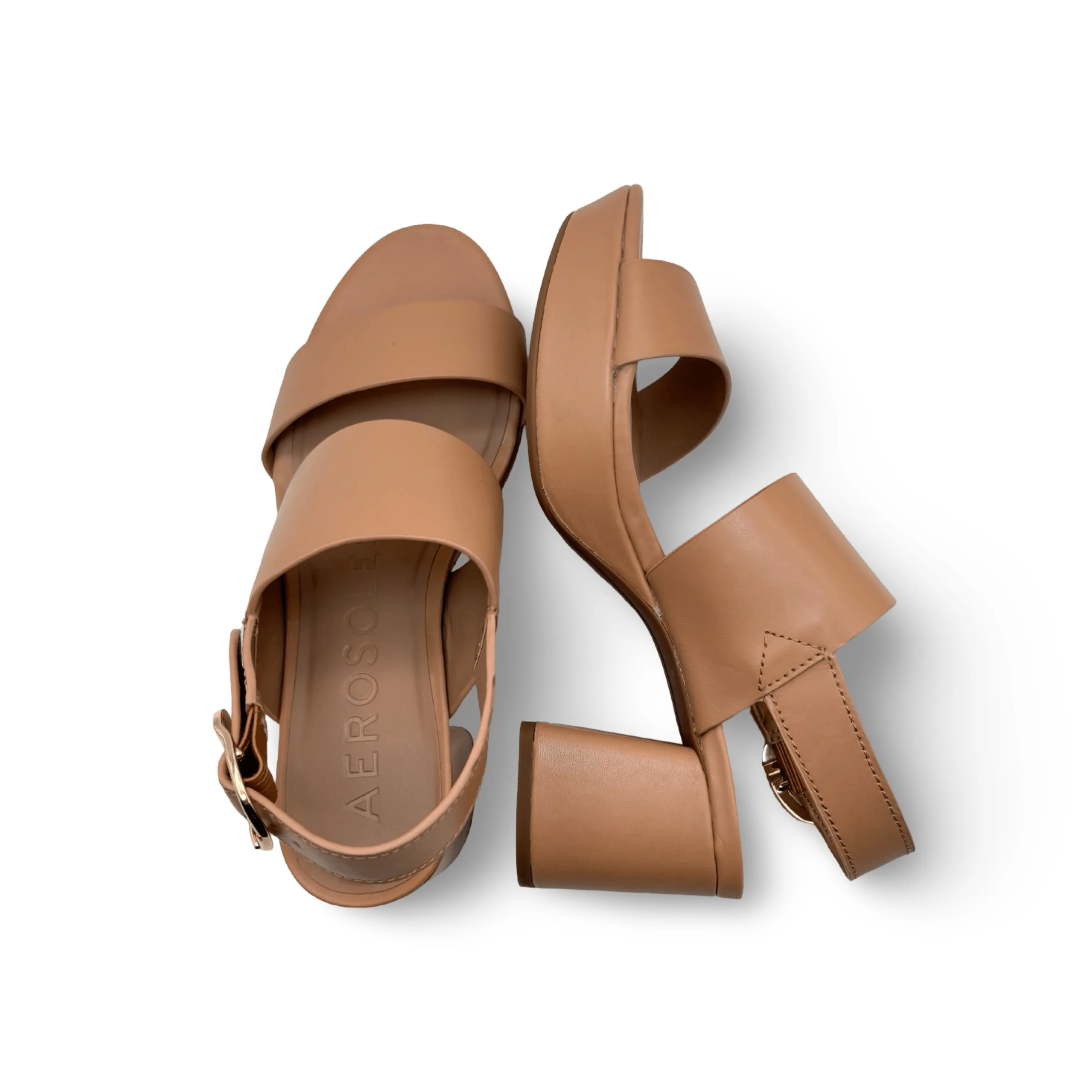Camera Tan Leather Sandal