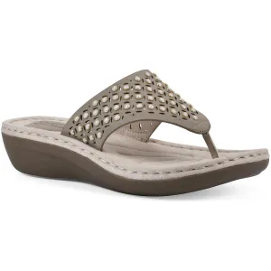 Camila Womens Embellished Man Made Wedge Sandals