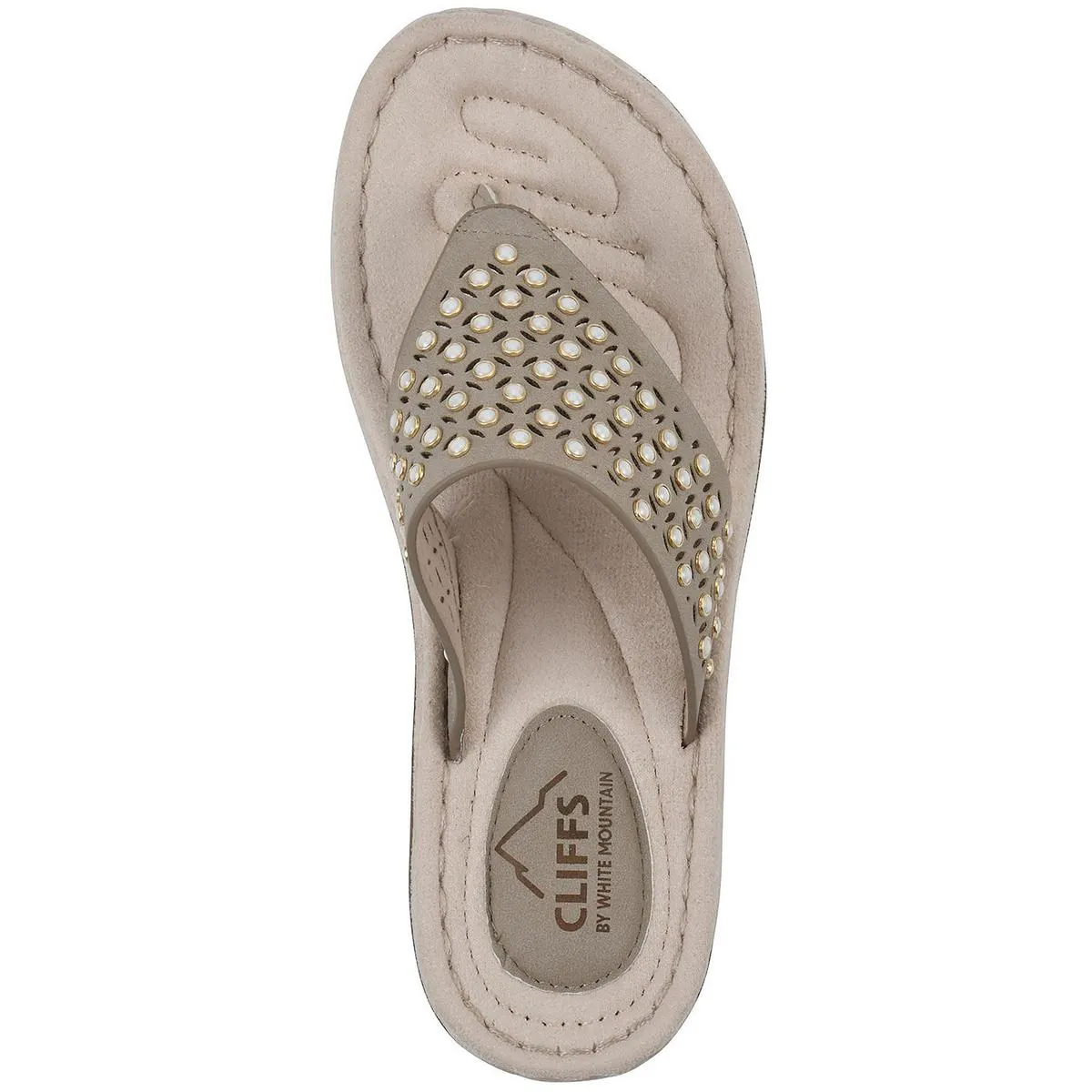 Camila Womens Embellished Man Made Wedge Sandals