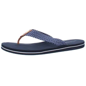 Candis-X Womens Polka Dot Man Made Flip-Flops