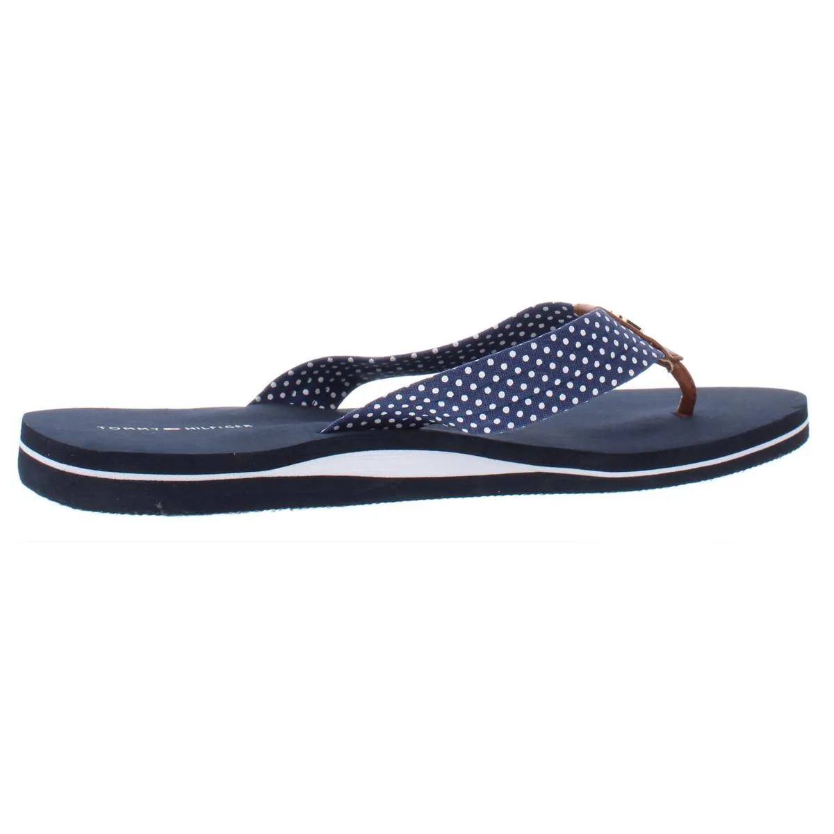 Candis-X Womens Polka Dot Man Made Flip-Flops