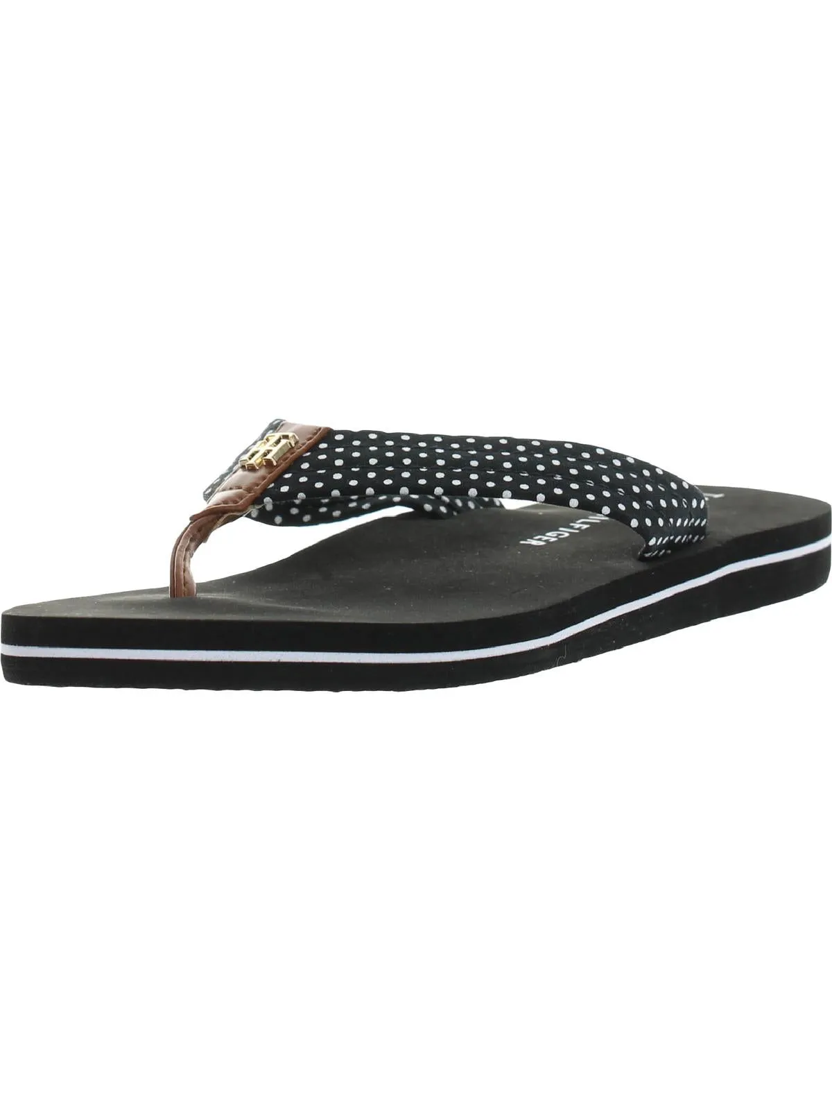 Candis-X Womens Polka Dot Man Made Flip-Flops