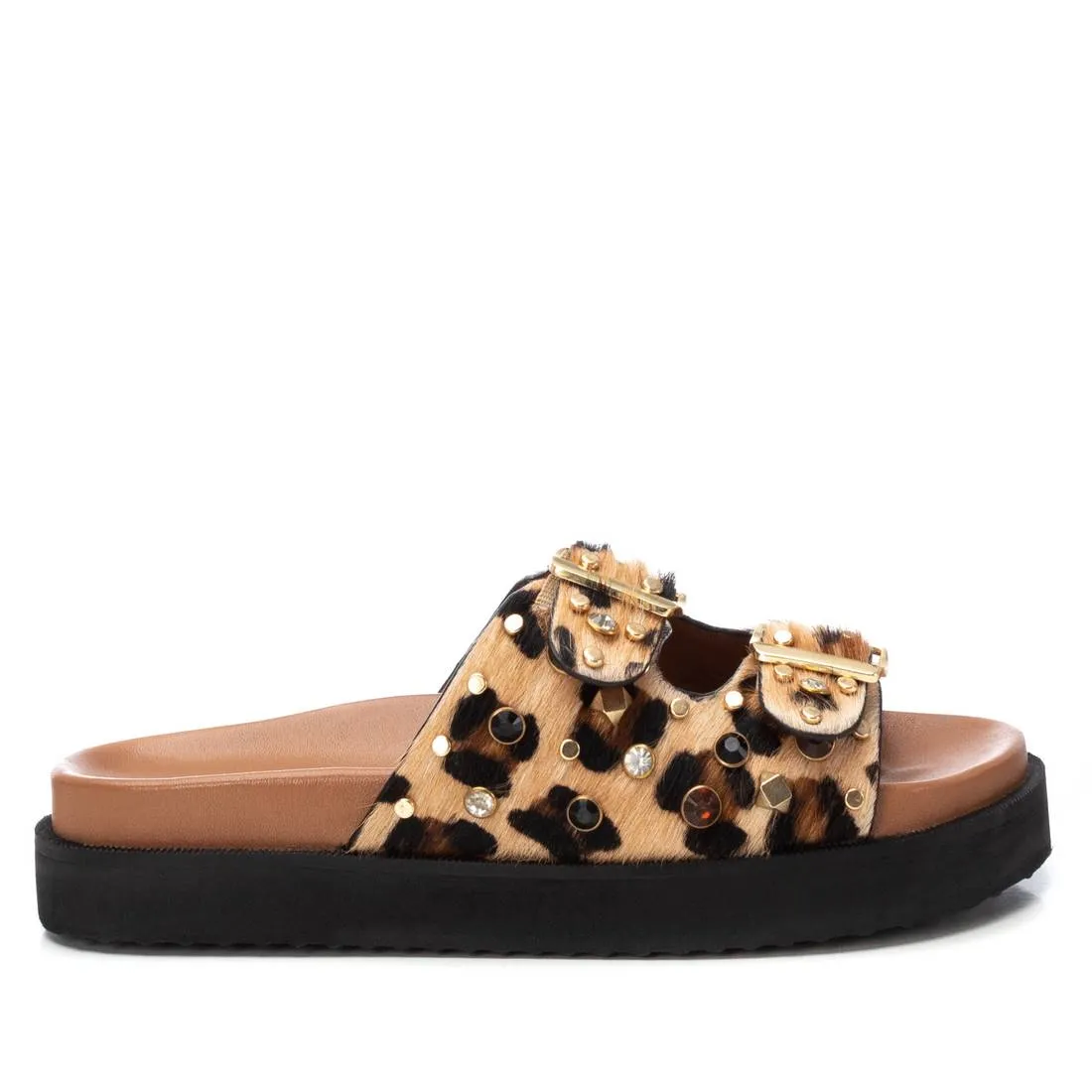 Carmela Leather Women's Fashion Footbed Sandals By XTI