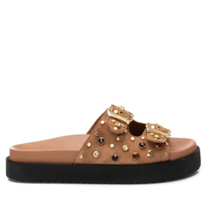 Carmela Leather Women's Fashion Footbed Sandals By XTI
