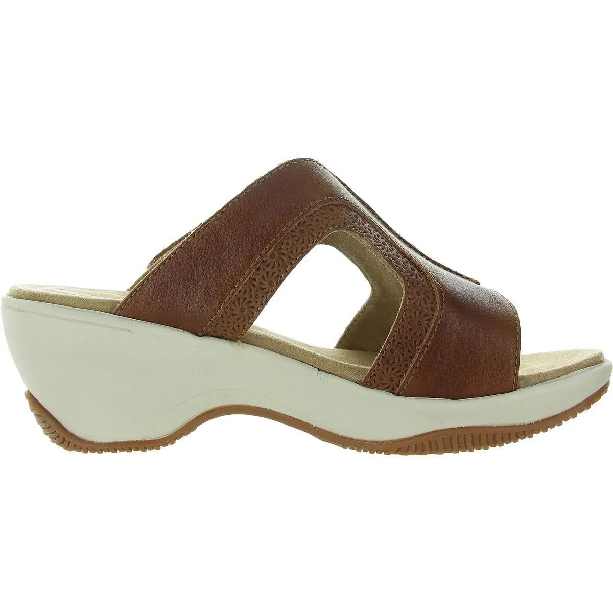 Cassandra Womens Adjustable Leather Wedge Sandals