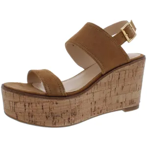 Caytln Womens Suede Cork Wedge Sandals