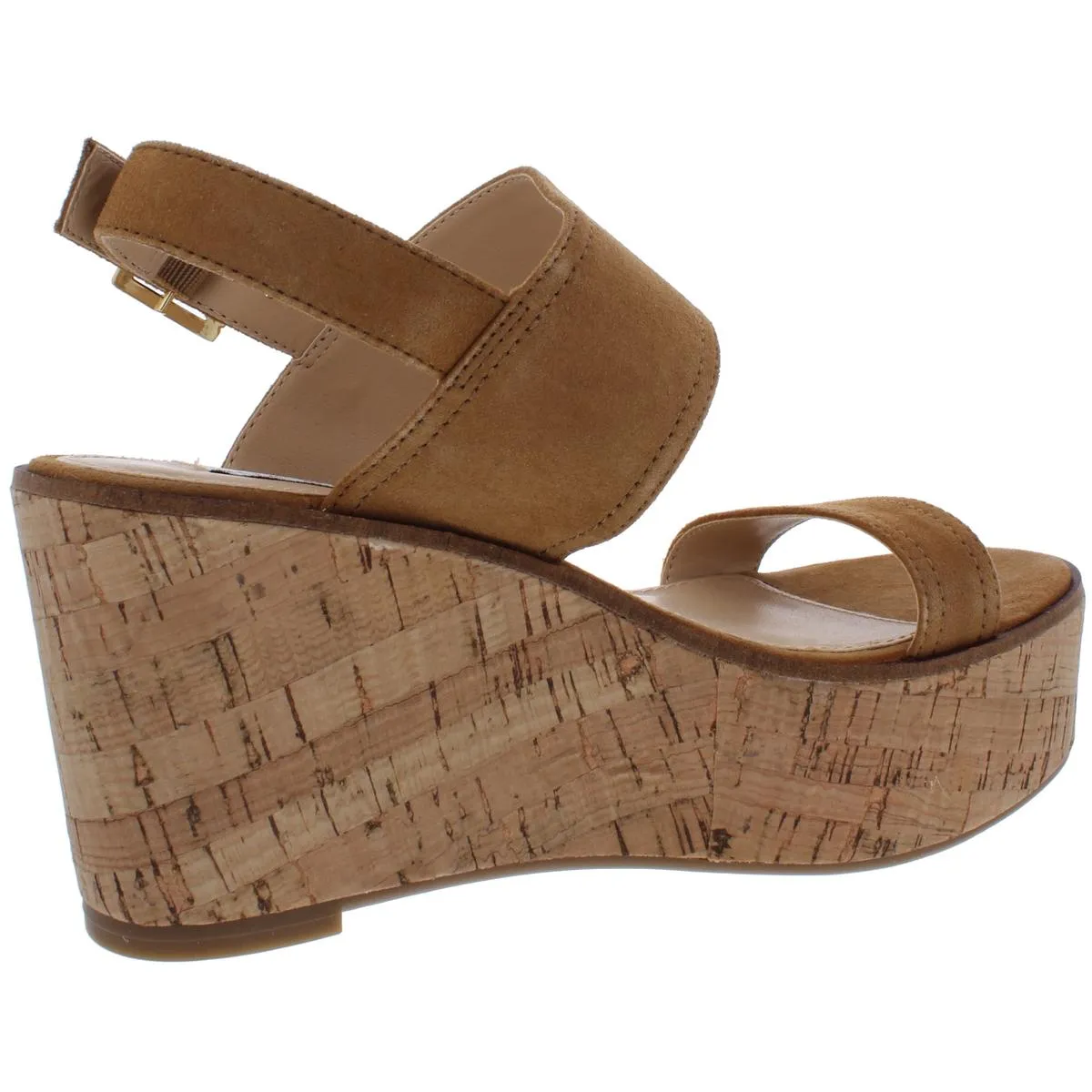 Caytln Womens Suede Cork Wedge Sandals