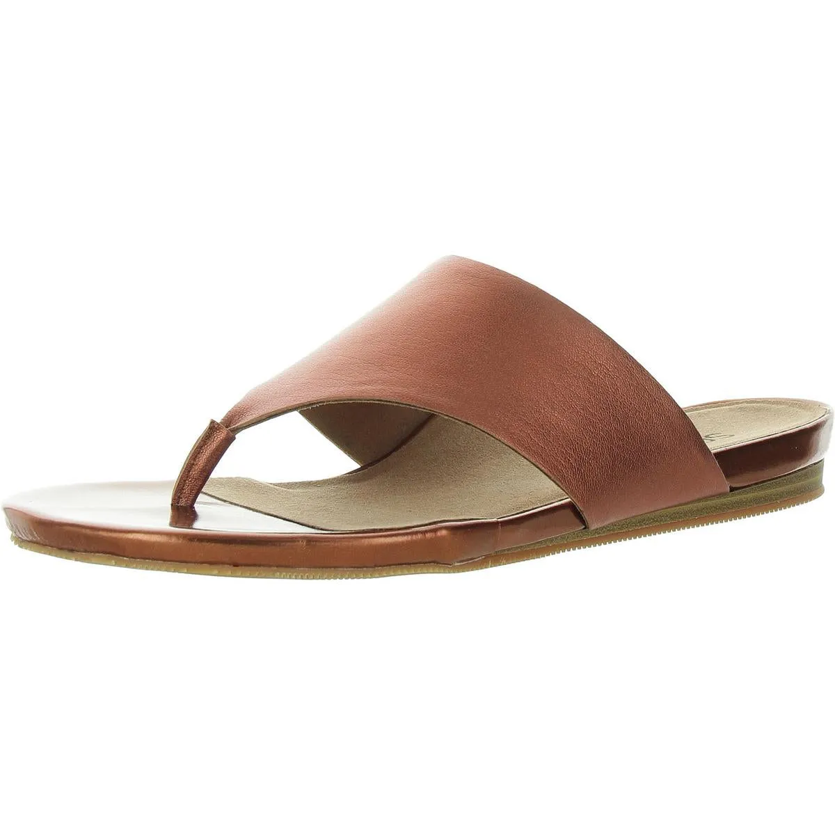 Chandler Womens Leather Slip On Thong Sandals
