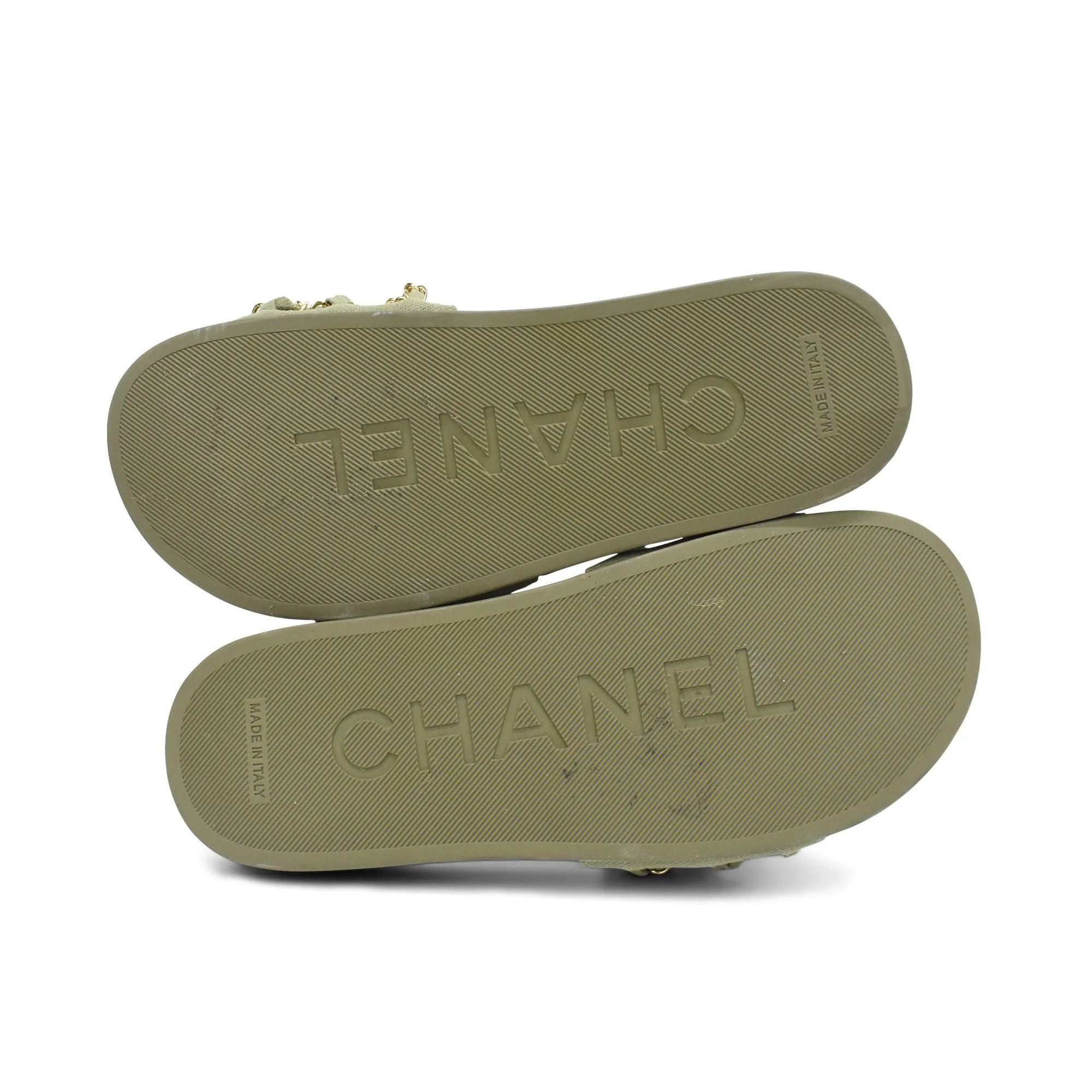 Chanel 'Chain' Slides - Women's 36