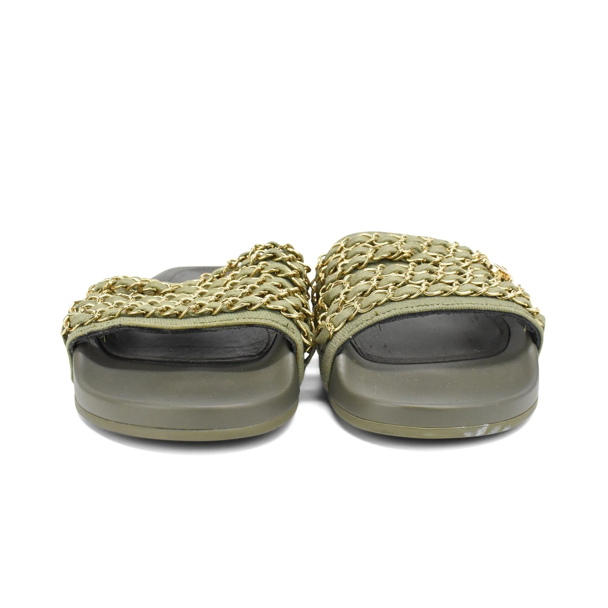 Chanel 'Chain' Slides - Women's 36
