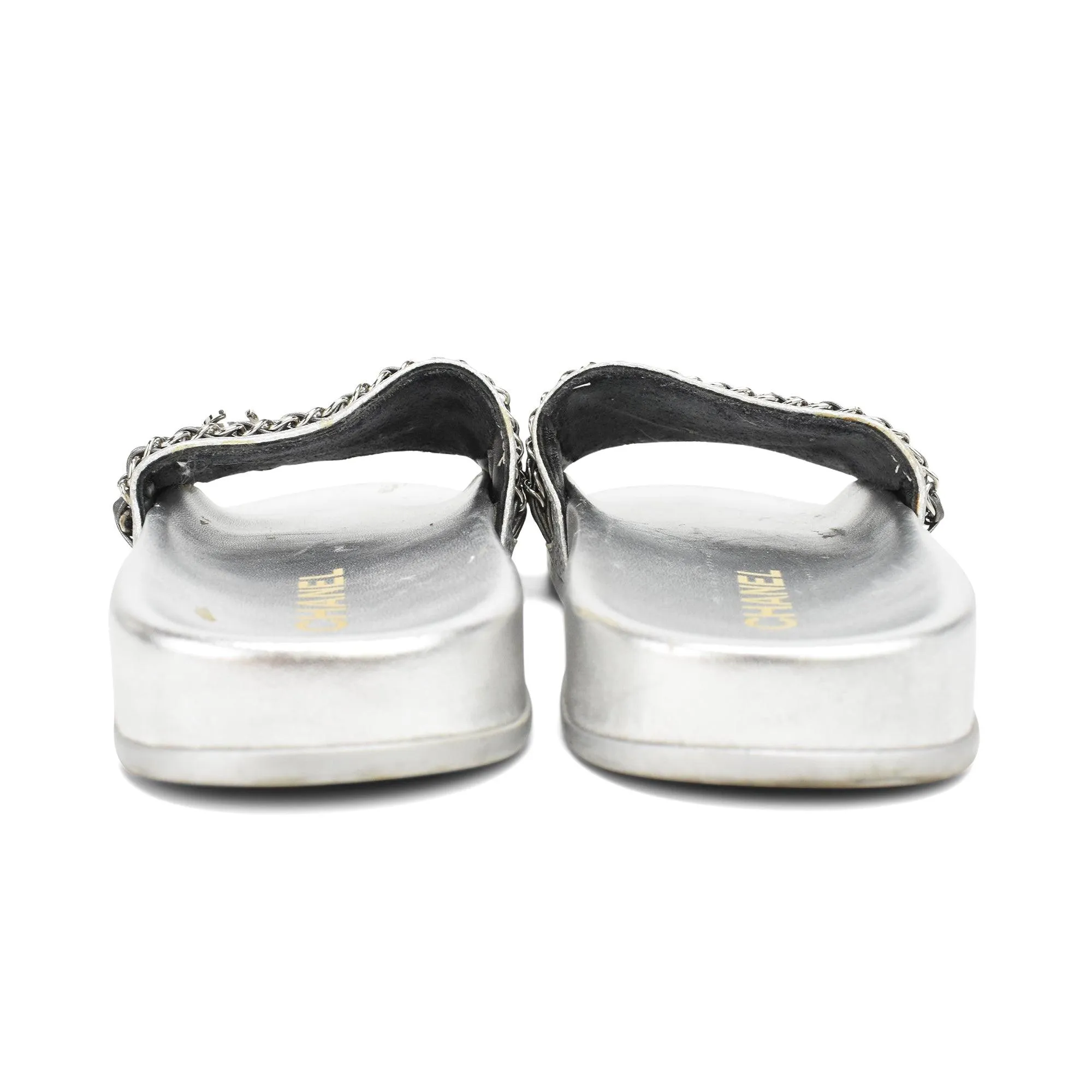 Chanel Chain Slides - Women's 37