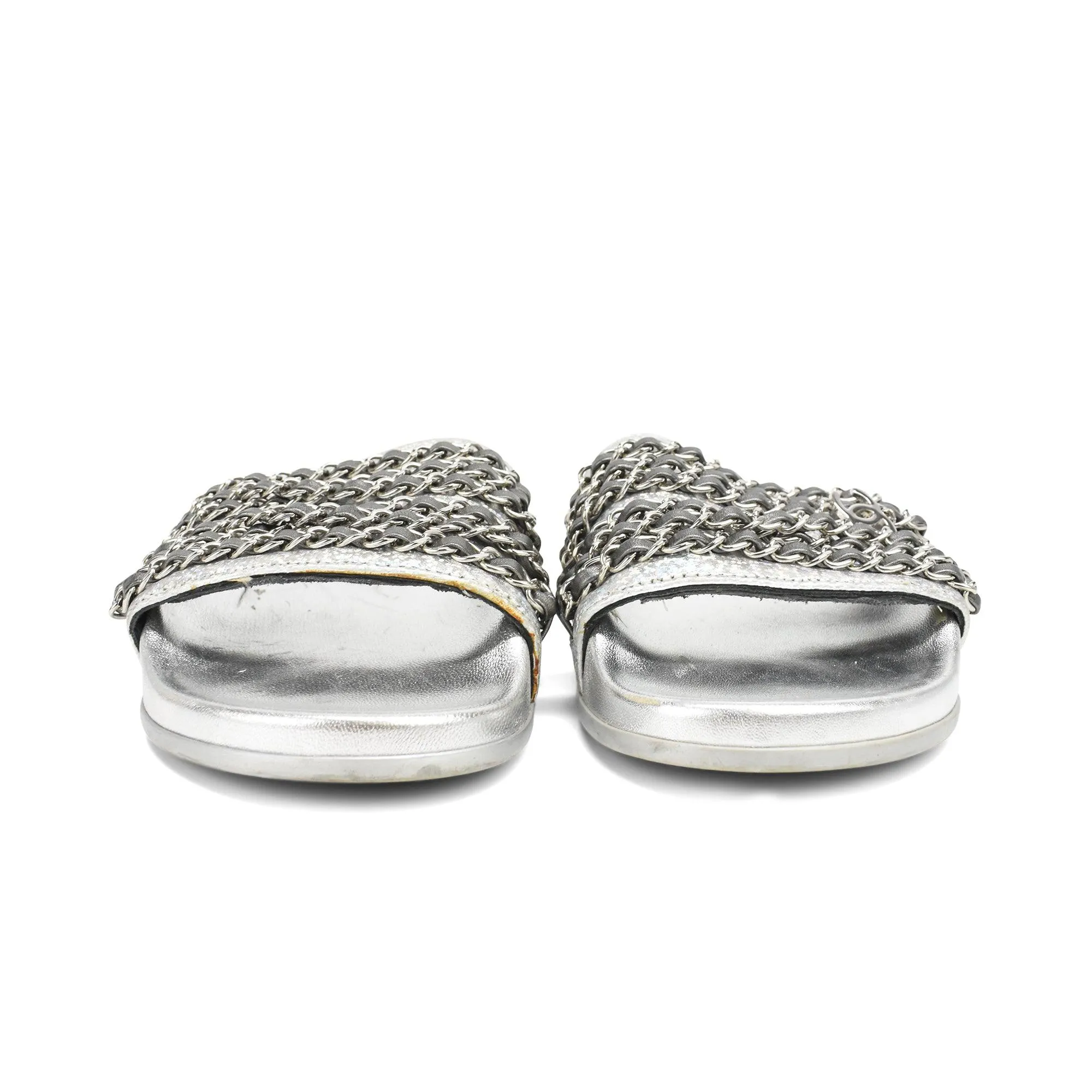 Chanel Chain Slides - Women's 37