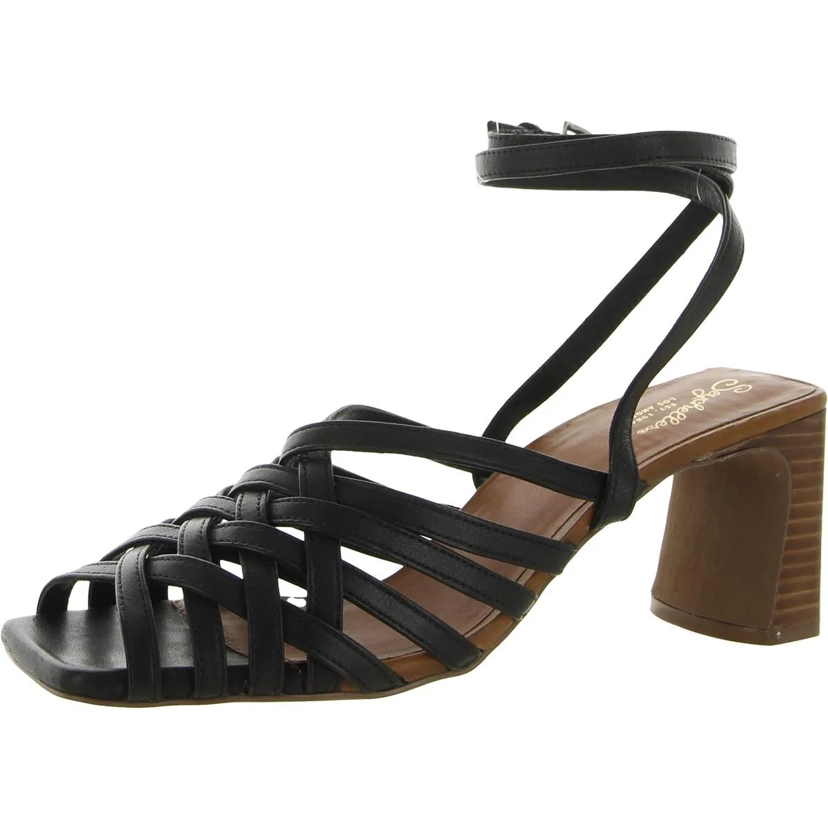 Charter Womens Leather Open Toe Strappy Sandals