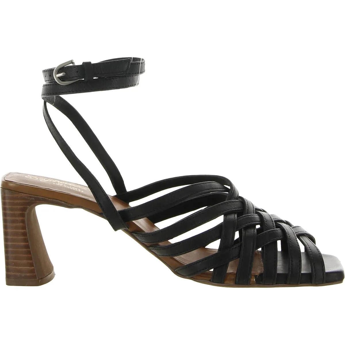Charter Womens Leather Open Toe Strappy Sandals