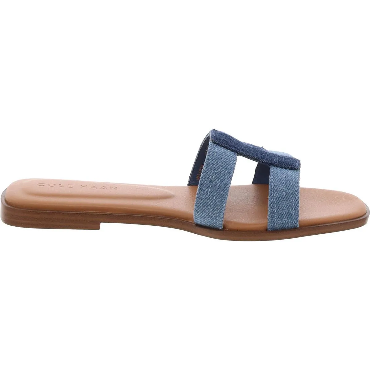 Chrisee Sandal Womens Cushioned Footbed Denim Slide Sandals
