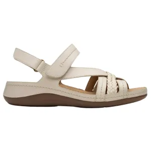 Clarks Cecily Strap Cream Leather Sandal (Women's)