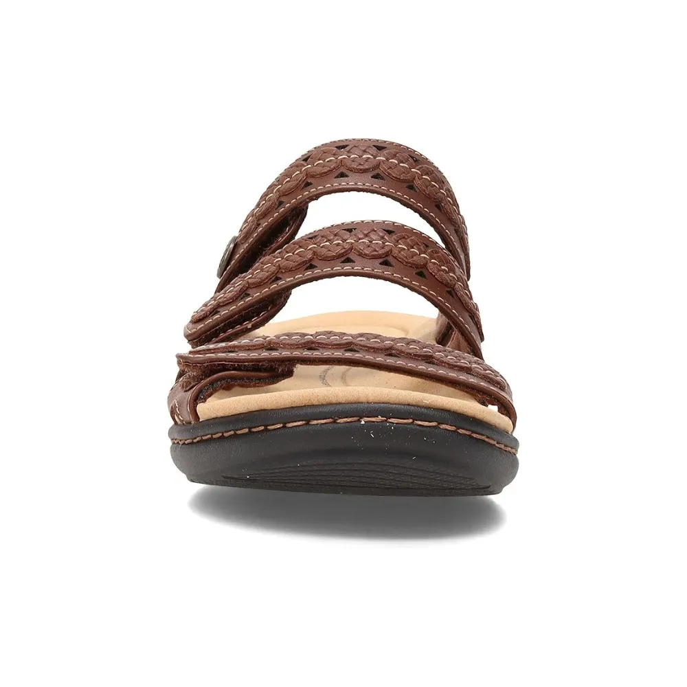 Clarks Laurieann Bella Dark Tan Leather Sandal (Women's)
