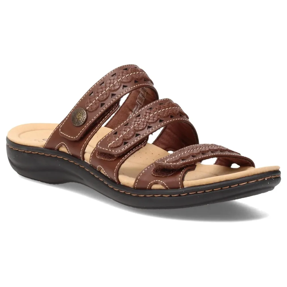 Clarks Laurieann Bella Dark Tan Leather Sandal (Women's)