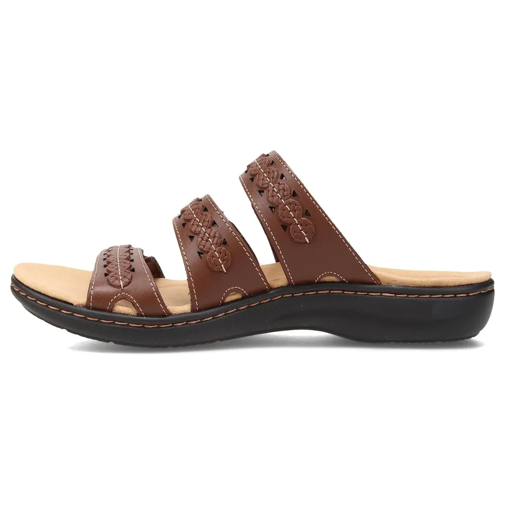 Clarks Laurieann Bella Dark Tan Leather Sandal (Women's)