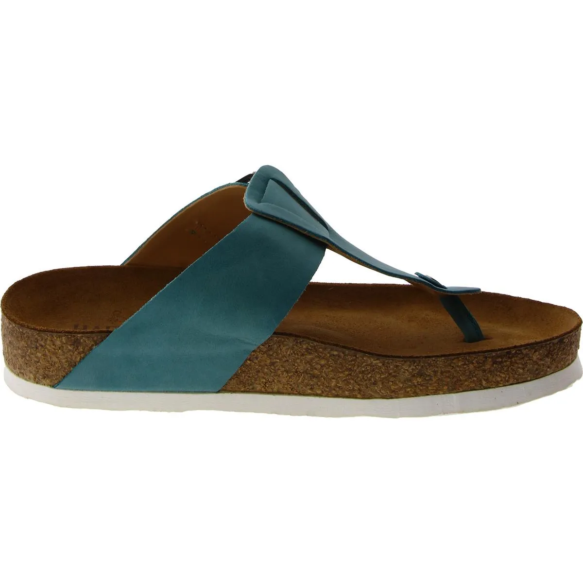 Cora Womens Leather T-Strap Slide Sandals